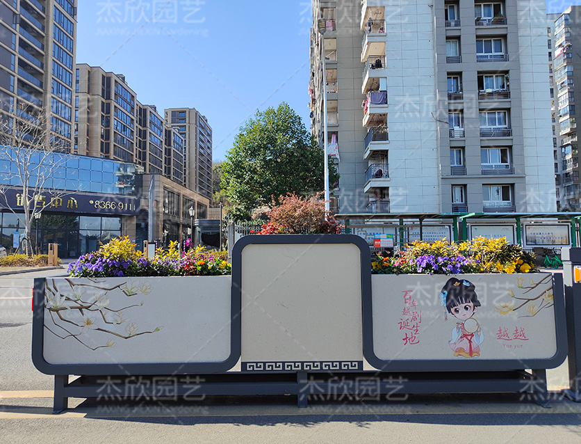 靈秀三寶不鏽鋼花箱浙江花箱案例
